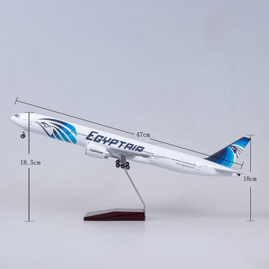 EgyptAir Metal Airplane B777 47CM 1:157 Diecast Scale Model