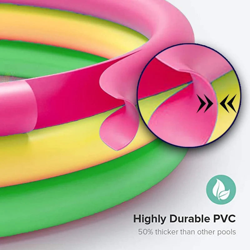 4 FT ROUND SHAPE PORTABLE INFLATABLE & FOLDABLE SWIMMING POOL OUTDOOR & INDOOR WATER SWIMMING POOL FOR KIDS & ADULTS