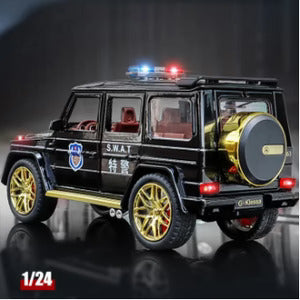 G Wagon Police Jeep Scale Model Diecast Metalcar - All Size