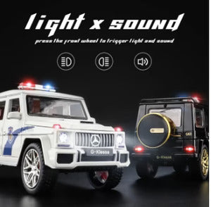 G Wagon Police Jeep Scale Model Diecast Metalcar - All Size