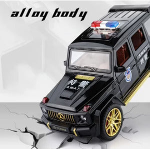 G Wagon Police Jeep Scale Model Diecast Metalcar - All Size