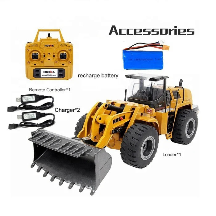 Huina 1583 1:14 RC Metal Wheel loader Bulldozer