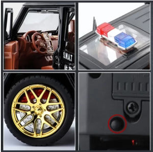 G Wagon Police Jeep Scale Model Diecast Metalcar - All Size