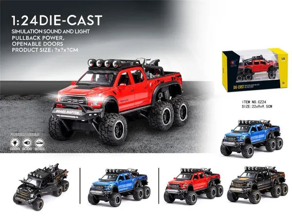 Beast Ford Raptor Scale Model Diecast Metalcar - All Size