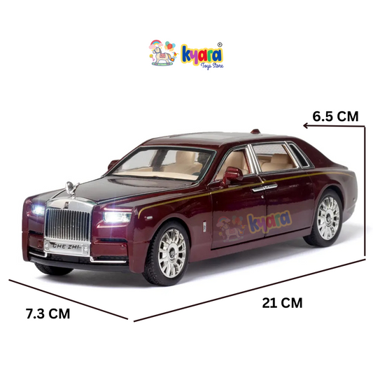 Rolls Royce Phantom Maroon Diecast Scale Model Metal Car