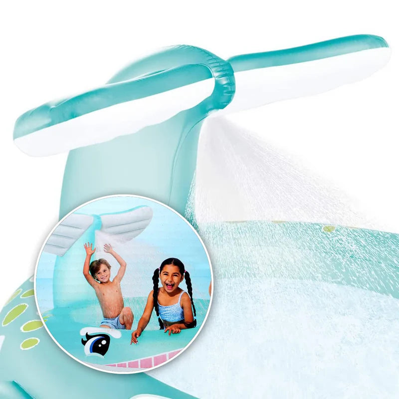 6.6 FT WHALE THEME PORTABLE INFLATABLE & FOLDABLE SWIMMING POOL OUTDOOR & INDOOR WATER SWIMMING POOL FOR KIDS & ADULTS