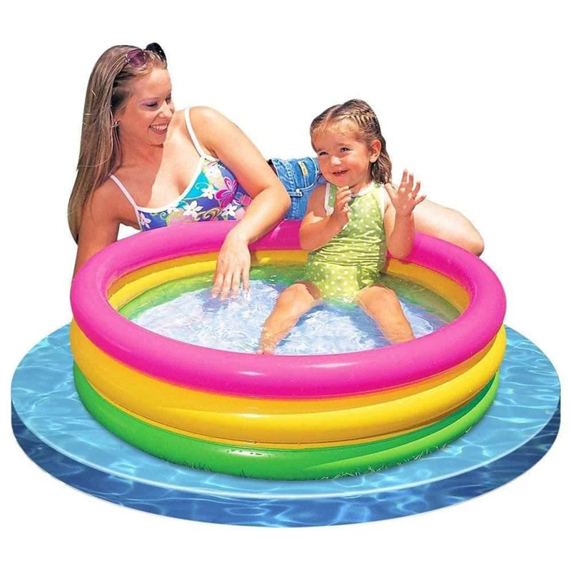 3 FT ROUND SHAPE PORTABLE INFLATABLE & FOLDABLE SWIMMING POOL OUTDOOR & INDOOR WATER SWIMMING POOL FOR KIDS & ADULTS