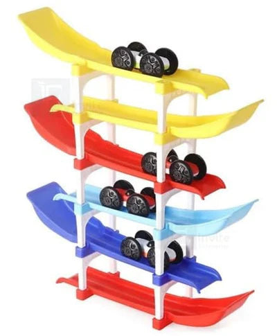 RACER RAMP RACING TOY WITH 4 CARS, 6 RAMPS AND RACER TRACK FOR 1, 2, 3 TODDLERS, AND ABOVE AGE BOYS & GIRLS â EDUCATIONAL AND RELAXING TOYS VEHICLE FOR KIDS TOYSăISI APPROVEDă