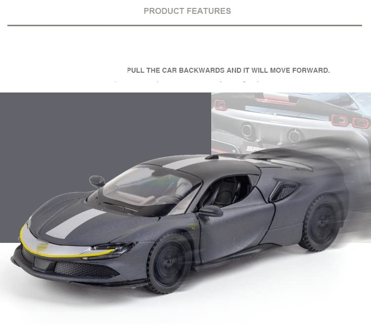 Ferrari Sf90 Scale Model Diecast Metalcar - All Size