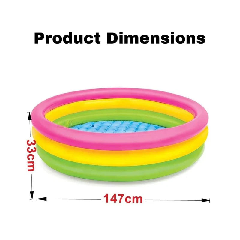 5 FT ROUND SHAPE PORTABLE INFLATABLE & FOLDABLE SWIMMING POOL OUTDOOR & INDOOR WATER SWIMMING POOL FOR KIDS & ADULTS