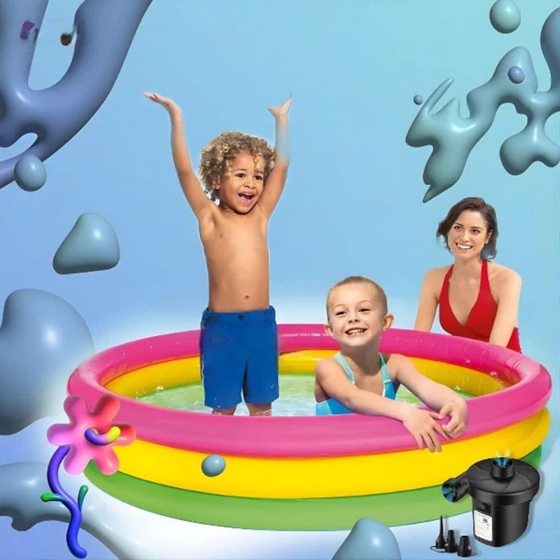 5 FT ROUND SHAPE PORTABLE INFLATABLE & FOLDABLE SWIMMING POOL OUTDOOR & INDOOR WATER SWIMMING POOL FOR KIDS & ADULTS
