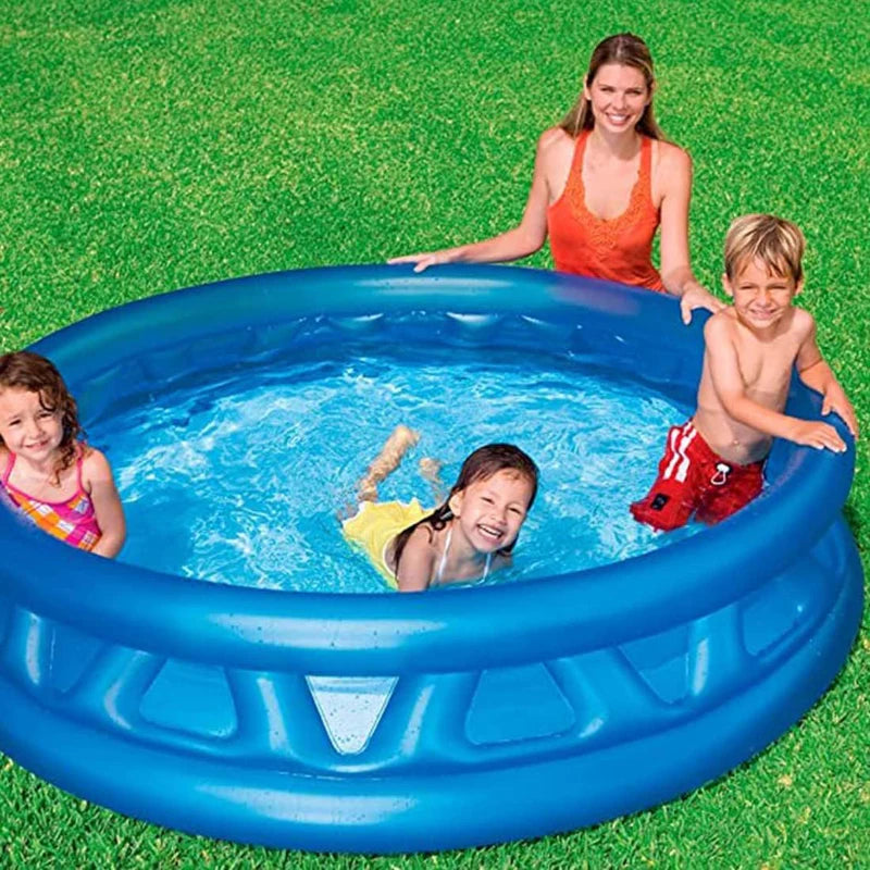 6 FT ROUND PORTABLE INFLATABLE & FOLDABLE SWIMMING POOL OUTDOOR & INDOOR WATER SWIMMING POOL FOR KIDS & ADULTS