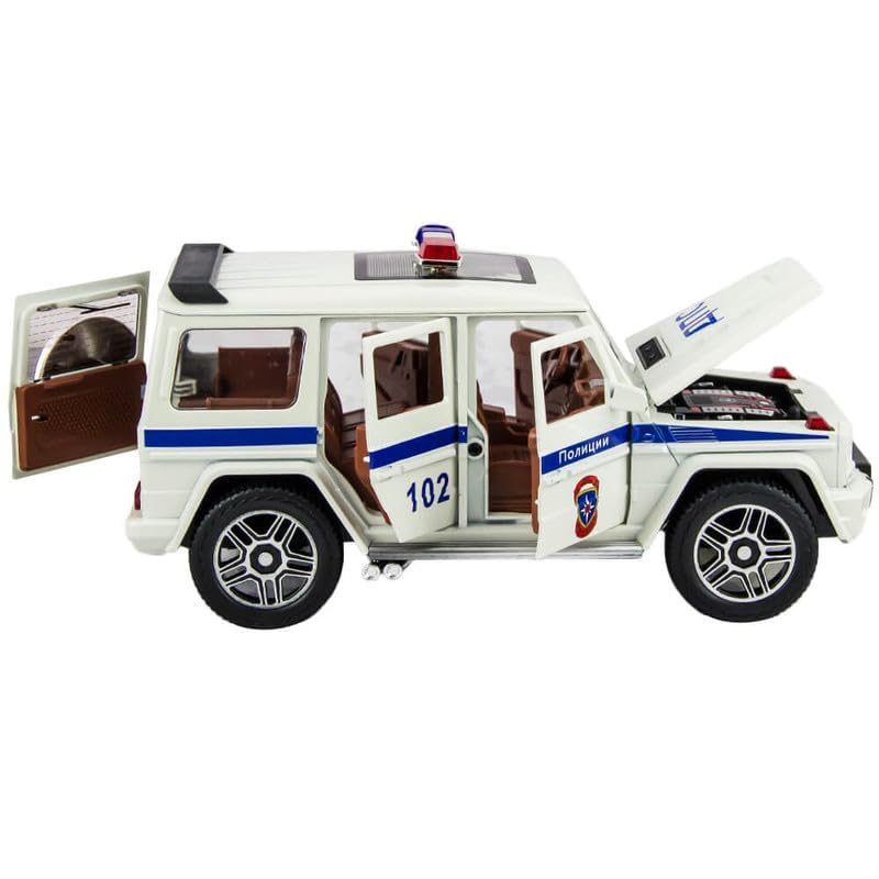 G Wagon Police Jeep Scale Model Diecast Metalcar - All Size