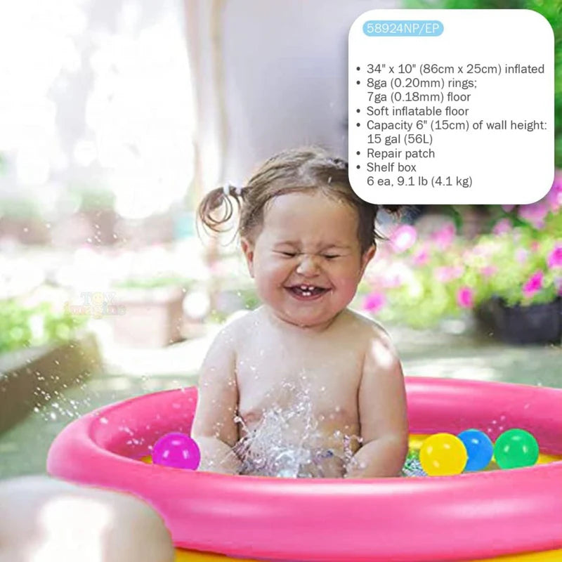 3 FT ROUND SHAPE PORTABLE INFLATABLE & FOLDABLE SWIMMING POOL OUTDOOR & INDOOR WATER SWIMMING POOL FOR KIDS & ADULTS