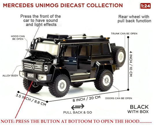 Mercedes-benz Unimog Scale Model Diecast Metalcar - All Size