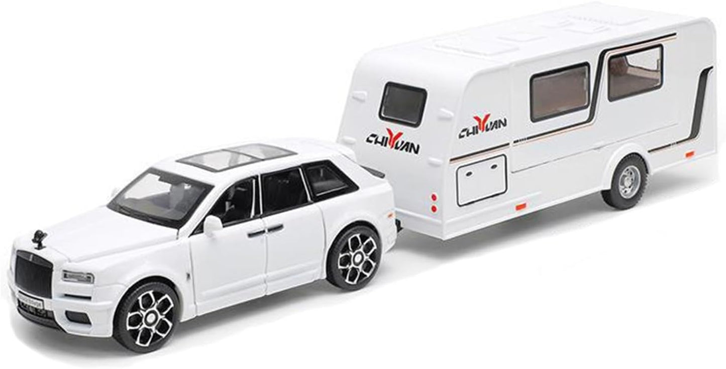 Rolls Royce Cullinan Trailer Scale Model Diecast Metalcar - All Size