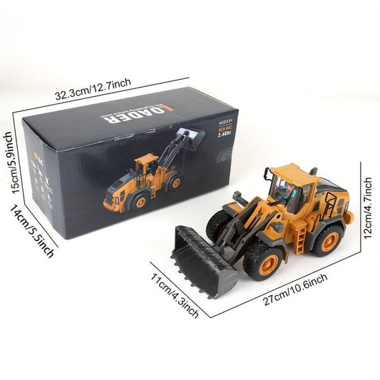 Remote Control Excavator Truck Toy - 9 Channel Construction Vehicle with Metal Arm & 2.4GHz Control (6-10 Years)