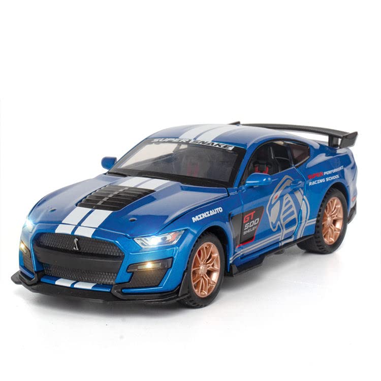 Mustang Gt500 Orange Scale Model Diecast Metalcar - All Size