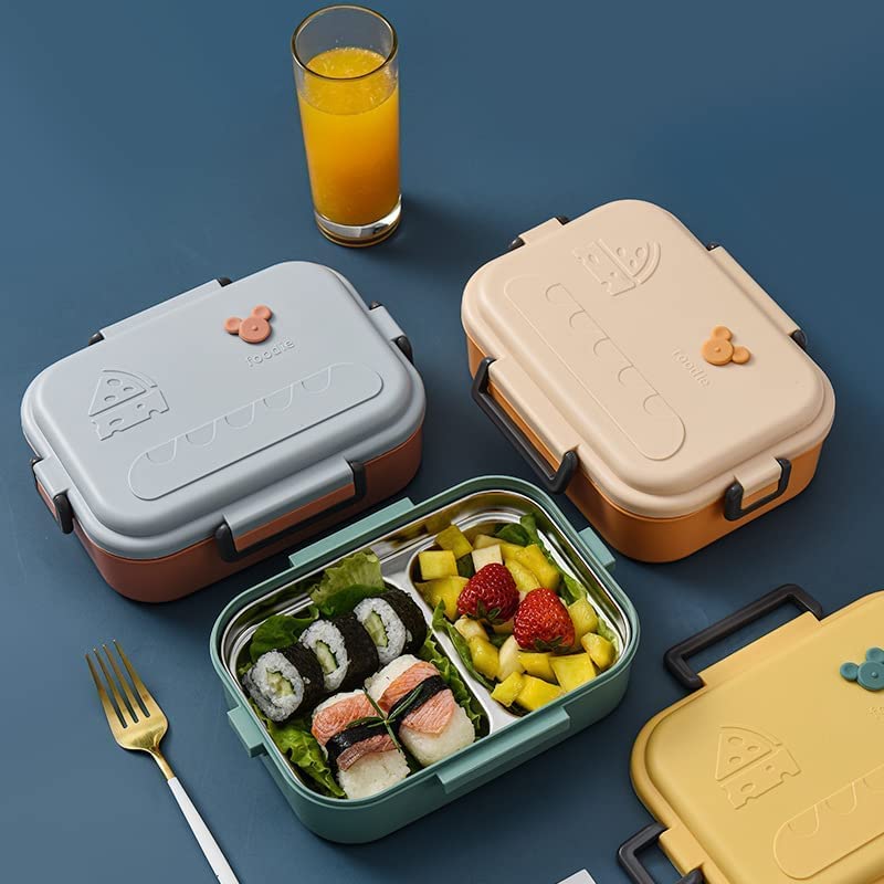 3 Compartment Insulated Lunch Box Stainless Steel Tiffin Box