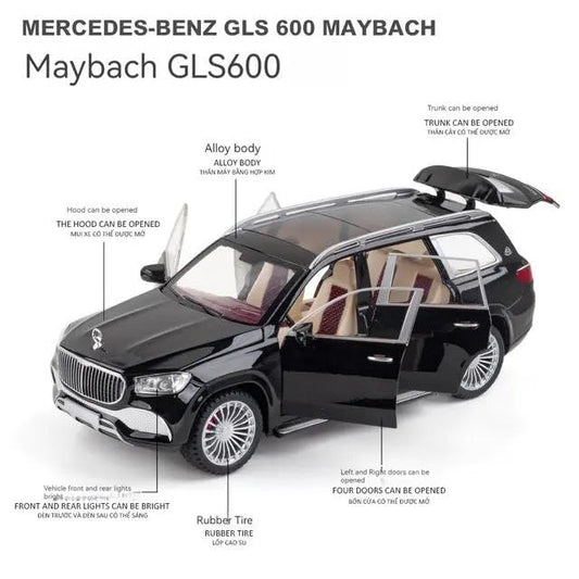 Mercedes-Benz Maybach GLS600 Models diecast scale model car collectible - Big Size