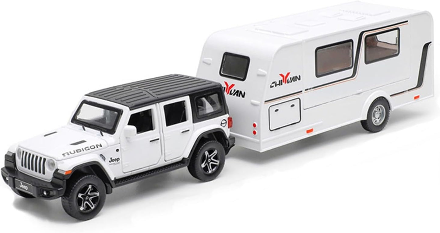 Wrangler Jeep Trailer Scale Model Diecast Metalcar - All Size