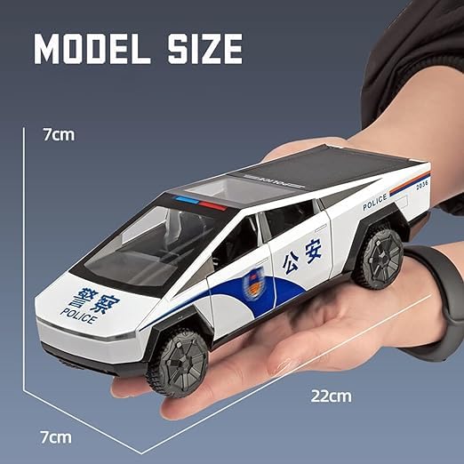 Tesla Cyber Police Truck 1:24 Diecast Scale Model Car