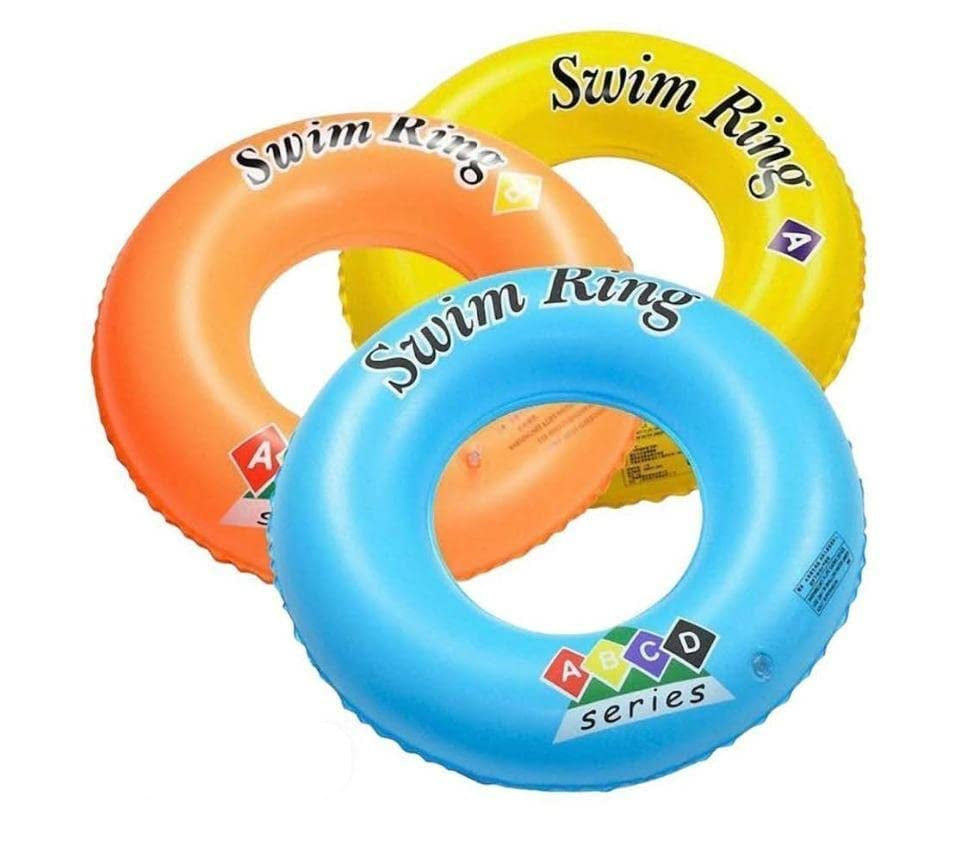 SWIM RING TUBE PORTABLE INFLATABLE & FOLDABLE SWIMMING TUBE OUTDOOR & INDOOR WATER SWIMMING TUBE FOR KIDS & ADULTS