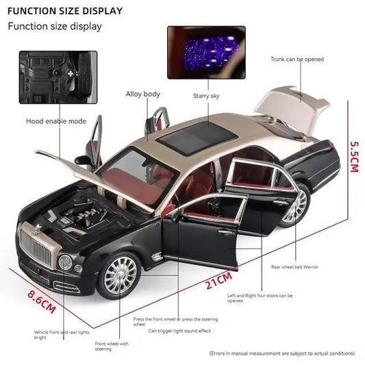 Bentley Mulsanne Scale Model Diecast Metalcar - All Size