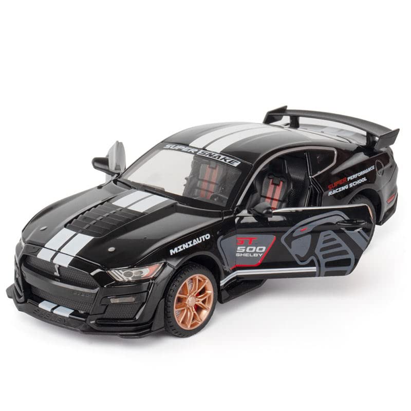 Mustang Gt500 Orange Scale Model Diecast Metalcar - All Size
