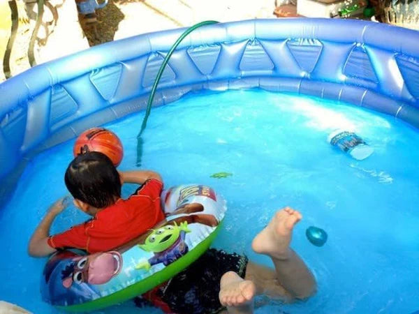6 FT ROUND PORTABLE INFLATABLE & FOLDABLE SWIMMING POOL OUTDOOR & INDOOR WATER SWIMMING POOL FOR KIDS & ADULTS