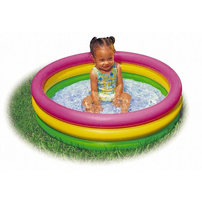 3 FT ROUND SHAPE PORTABLE INFLATABLE & FOLDABLE SWIMMING POOL OUTDOOR & INDOOR WATER SWIMMING POOL FOR KIDS & ADULTS