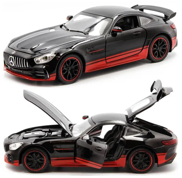 MERECDES BENZ AMG GTR RB 1:32 DIECAST METAL PULLBACK TOY CAR WITH