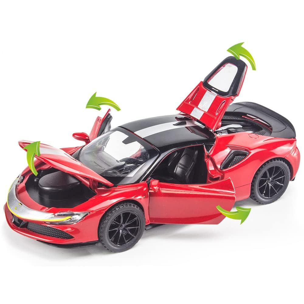 Ferrari Sf90 Scale Model Diecast Metalcar - All Size