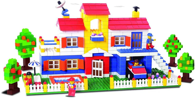 COLOURED 900+PCS MEGA JUMBO ARCHITECT BUILDING BLOCKS WITH ATTRACTIVE BLOCKS&SMOOTH ROUNDED EDGES-BUILDING BLOCKS FOR KIDS AS WELL AS ADULTS TOY