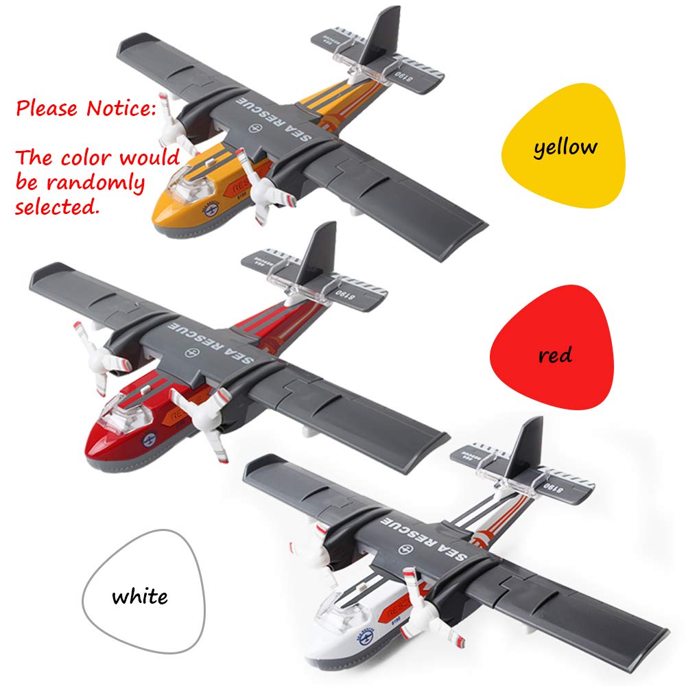 AIRCRAFT TOY DIECAST METAL ALLOY MODEL AIR PLANE MILITARY AIR FORCE SEAPLANE PULLBACK TOYS WITH LIGHTS AND SOUNDS FIGHTER JET FOR KIDS BOY GIRLS CHILDREN