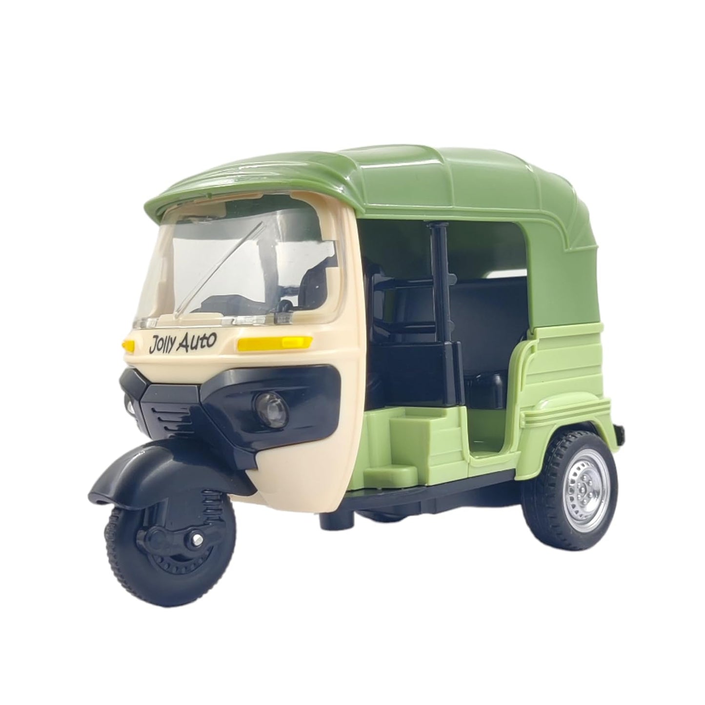 AUTO RICKSHAW TOY, WITH PULL BACK ACTION CITY TRAFFIC VEHICLES PUBLIC TRANSPORT TOY WITH LIGHT AND SOUND FOR AGED 3 4 5 6 BOYS AND GIRLS, KIDS PARTY FAVOURS GIFTS