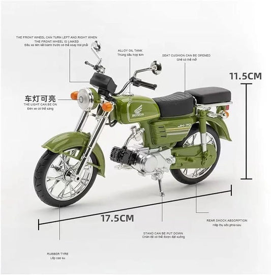 Vintage Motorcycle Die Cast Metal Model Bike