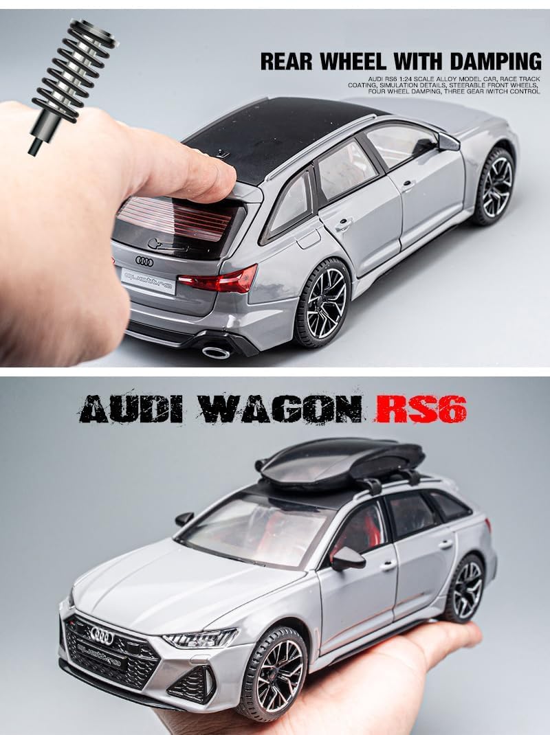 Audi Rs6 Scale Model Diecast Metalcar - All Size