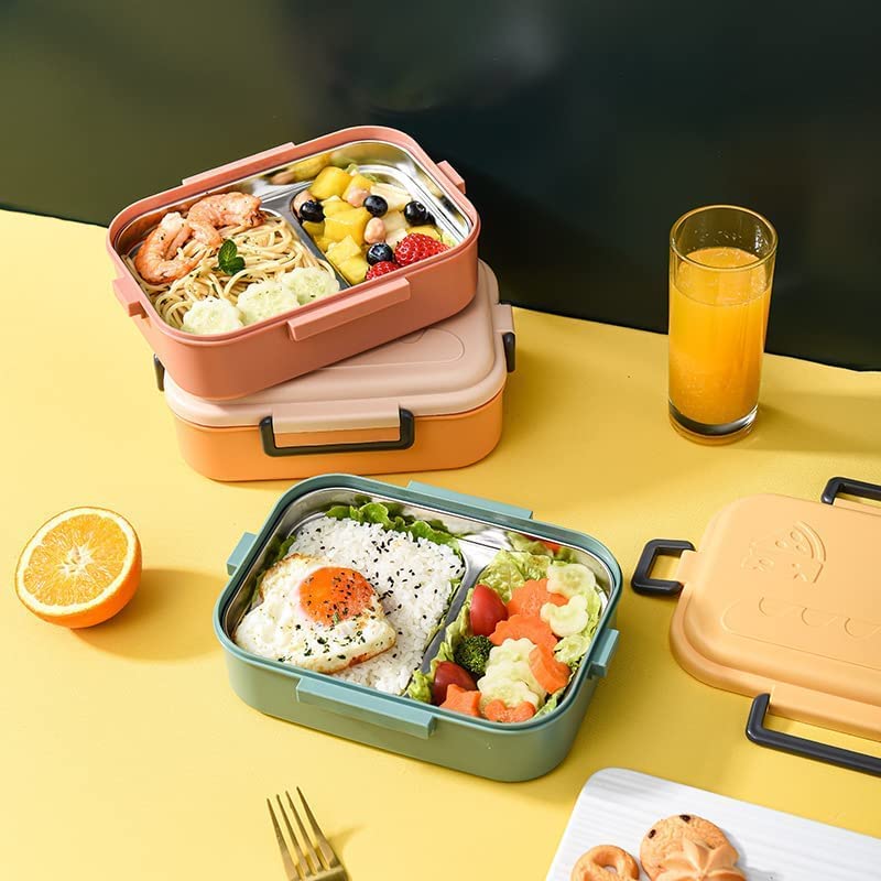 3 Compartment Insulated Lunch Box Stainless Steel Tiffin Box