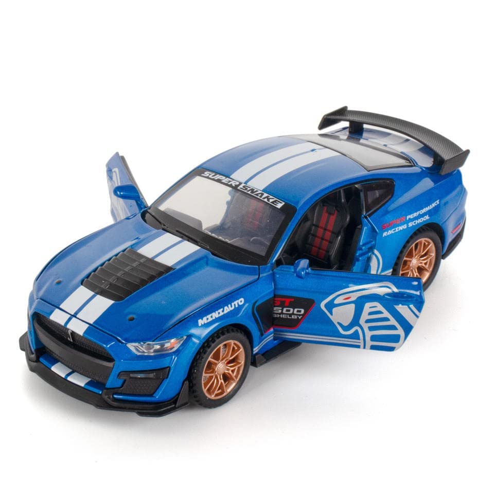 Mustang Gt500 Orange Scale Model Diecast Metalcar - All Size