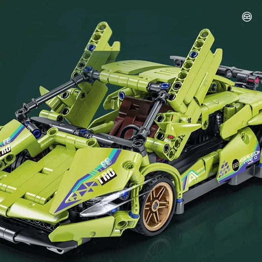 Pull Back Racing Car Building Block Set 1:18 diecast scale model