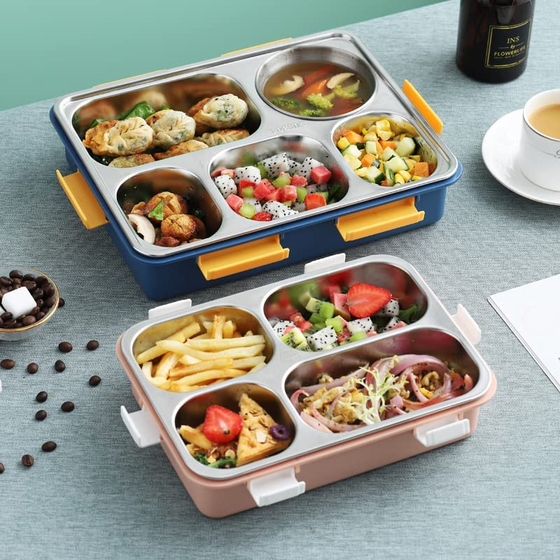 5 Compartment Bento Lunch Box for Adults Kids