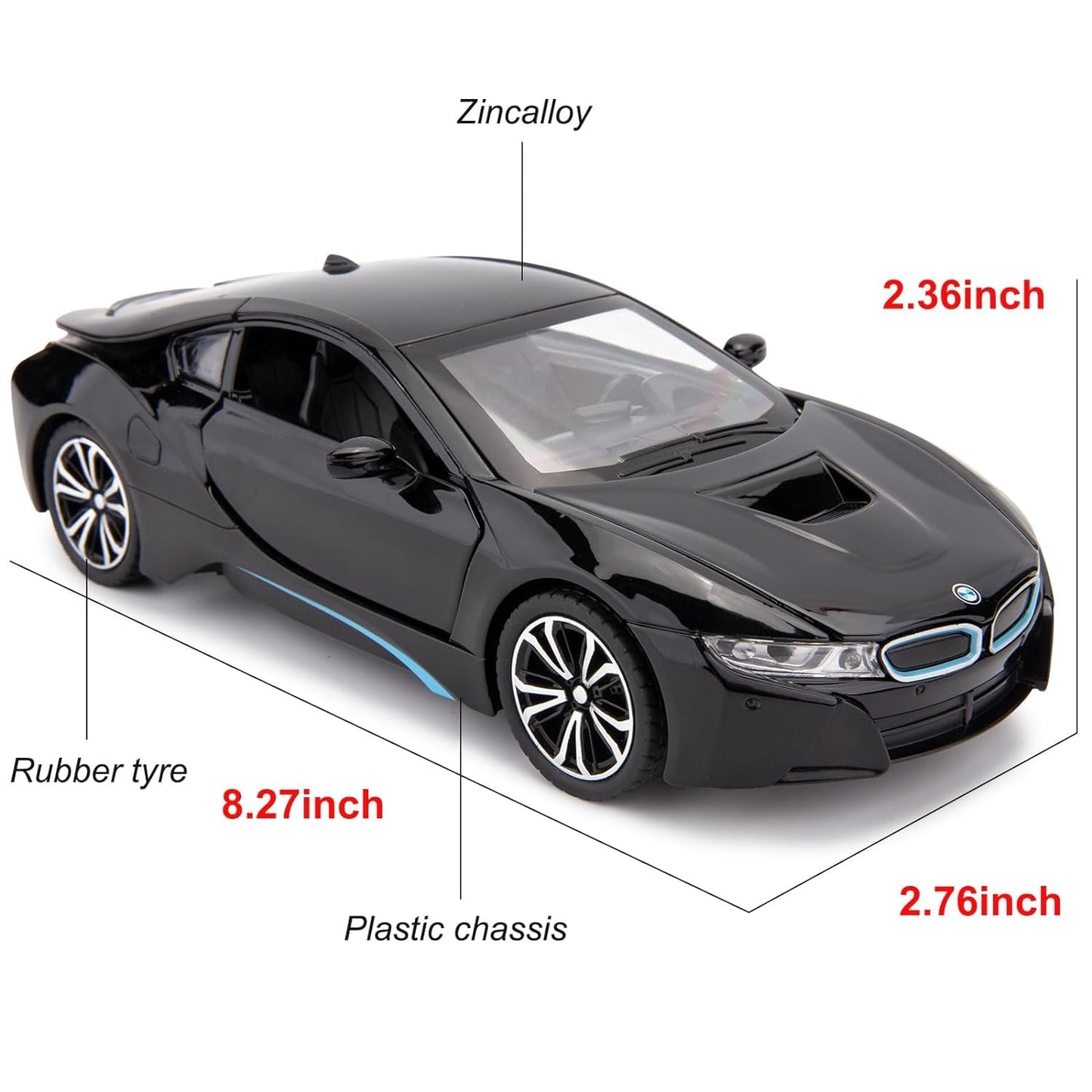 Compatible For Bmw I8 Scale Model Diecast Metalcar - All Size