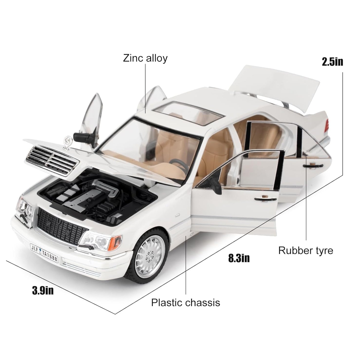 Mercedes-Benz W140 S-Class 1:24 Diecast Scale Model Car