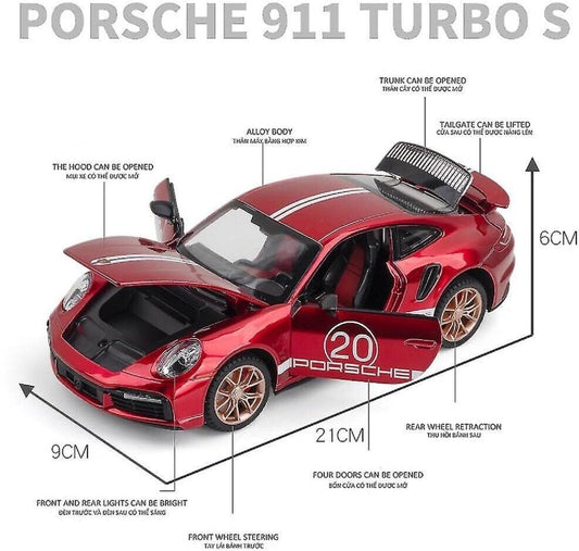 Porsche 911 Turbo S sports car 1:24 Diecast Scale Car