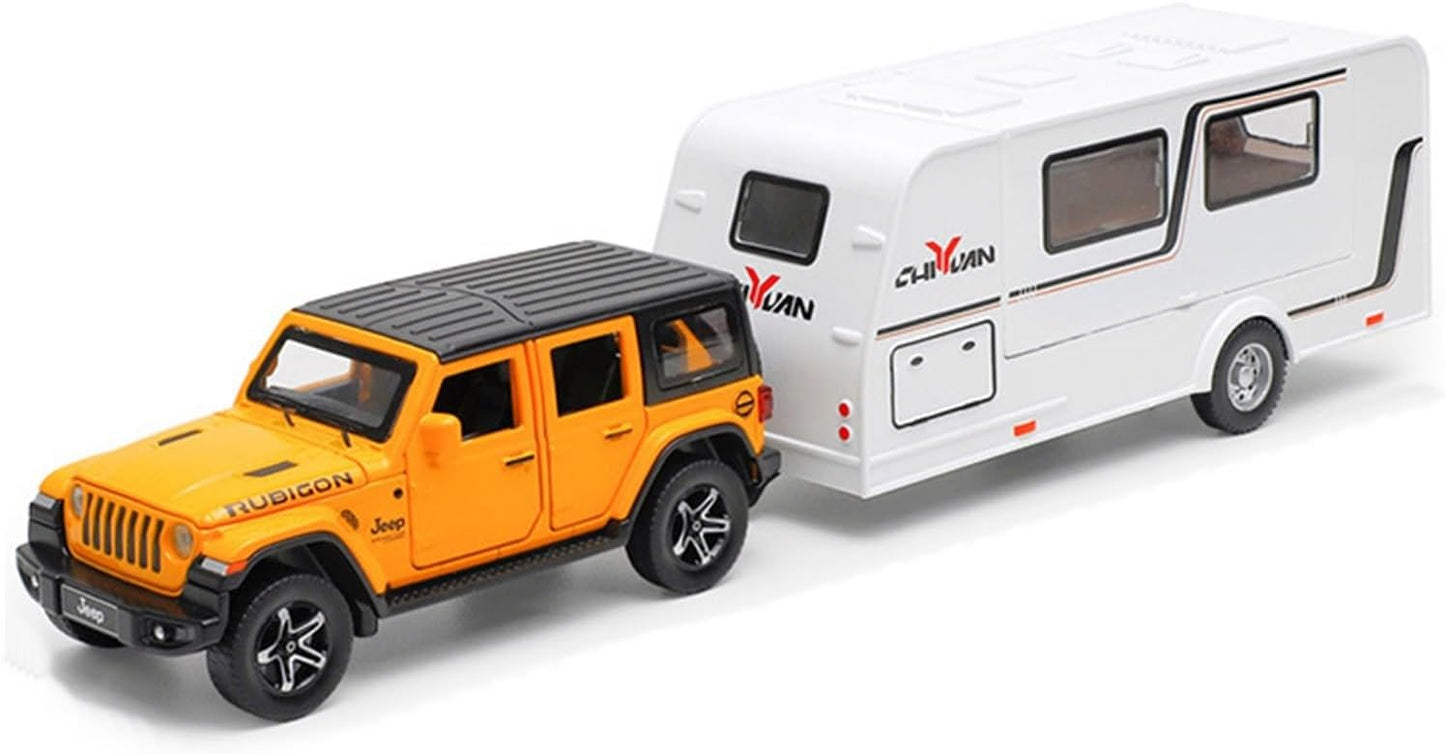 Wrangler Jeep Trailer Scale Model Diecast Metalcar - All Size