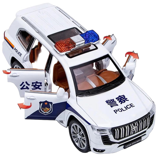 Toyota Land Cruiser LC300 Police Car 1:24 Diecast Scale Model Car