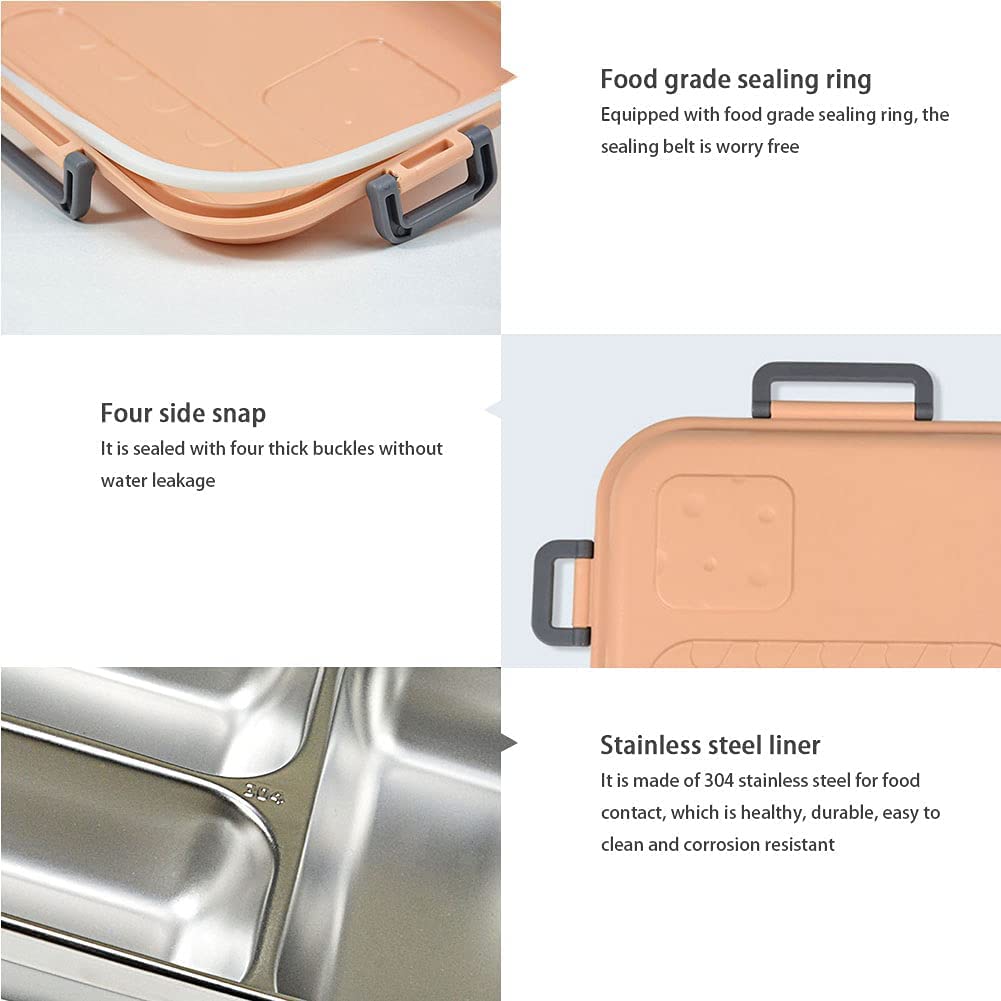 3 Compartment Insulated Lunch Box Stainless Steel Tiffin Box