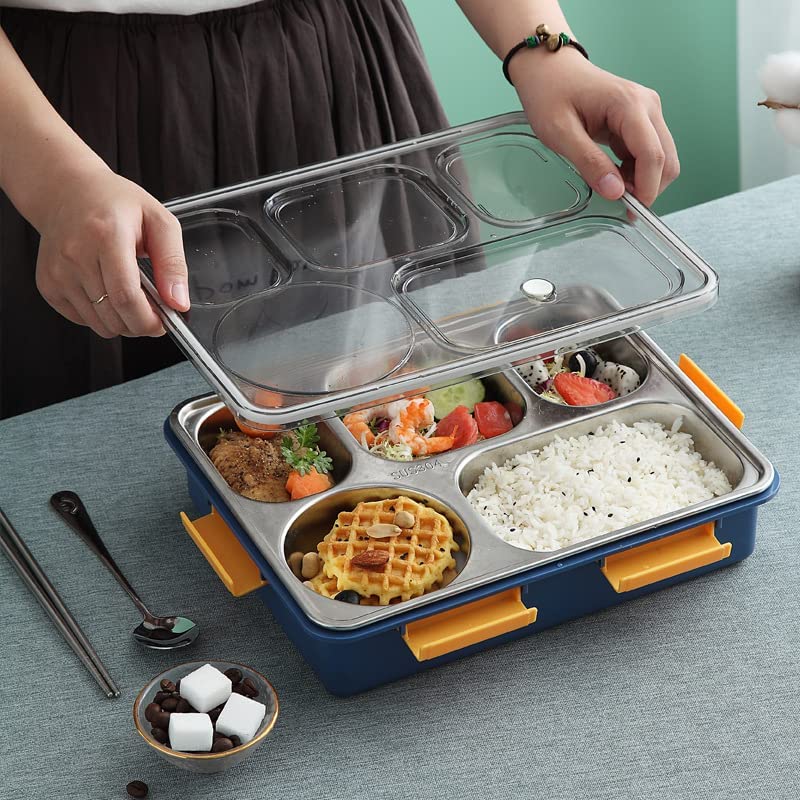 5 Compartment Bento Lunch Box for Adults Kids
