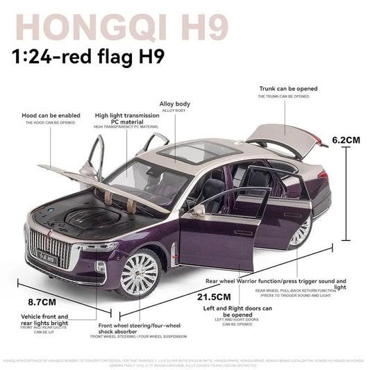 Hongqi H9 1:24 Diecast Scale Model Car